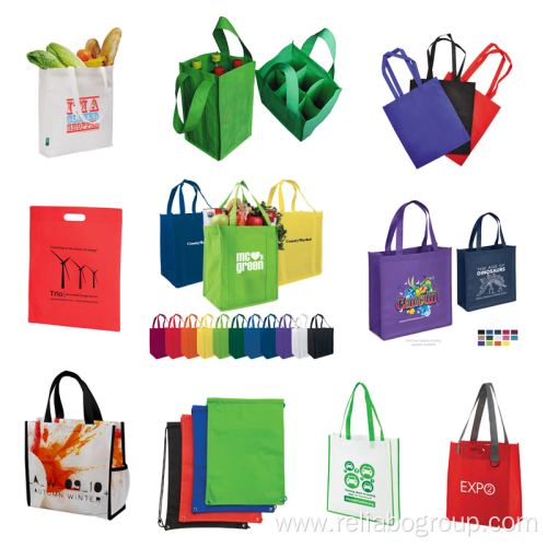 Stock Non-Woven Tote boutique custom laminated Shopping Bag